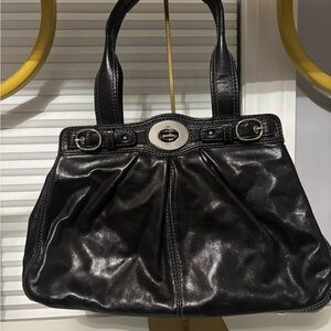 Coach Garnet Pleated leather shoulder bag